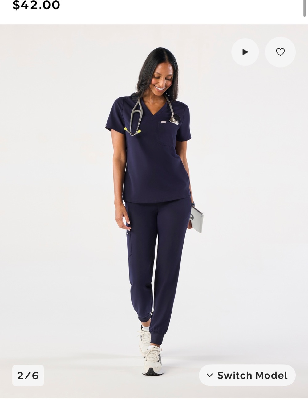 Figs Navy Scrub Set